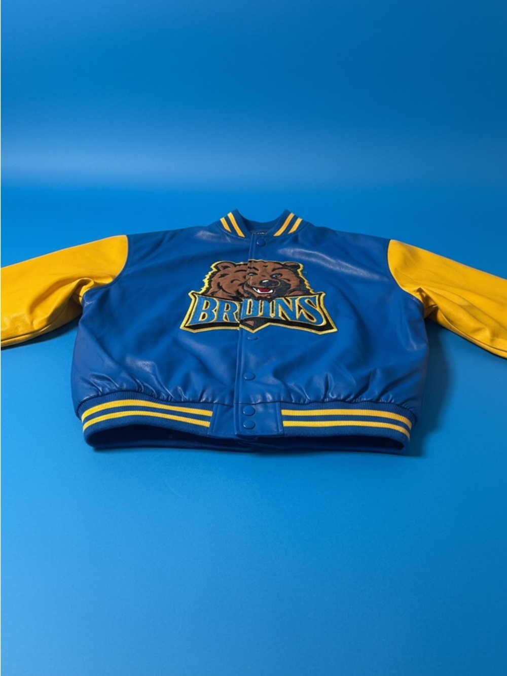 Steve & Barry's Blue and Yellow Bruins Varsity Bomber Jacket